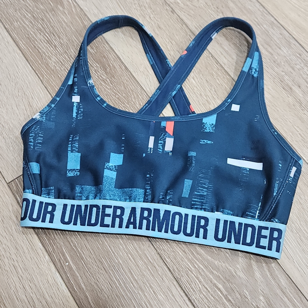 Under Armour teal blue sports bra small